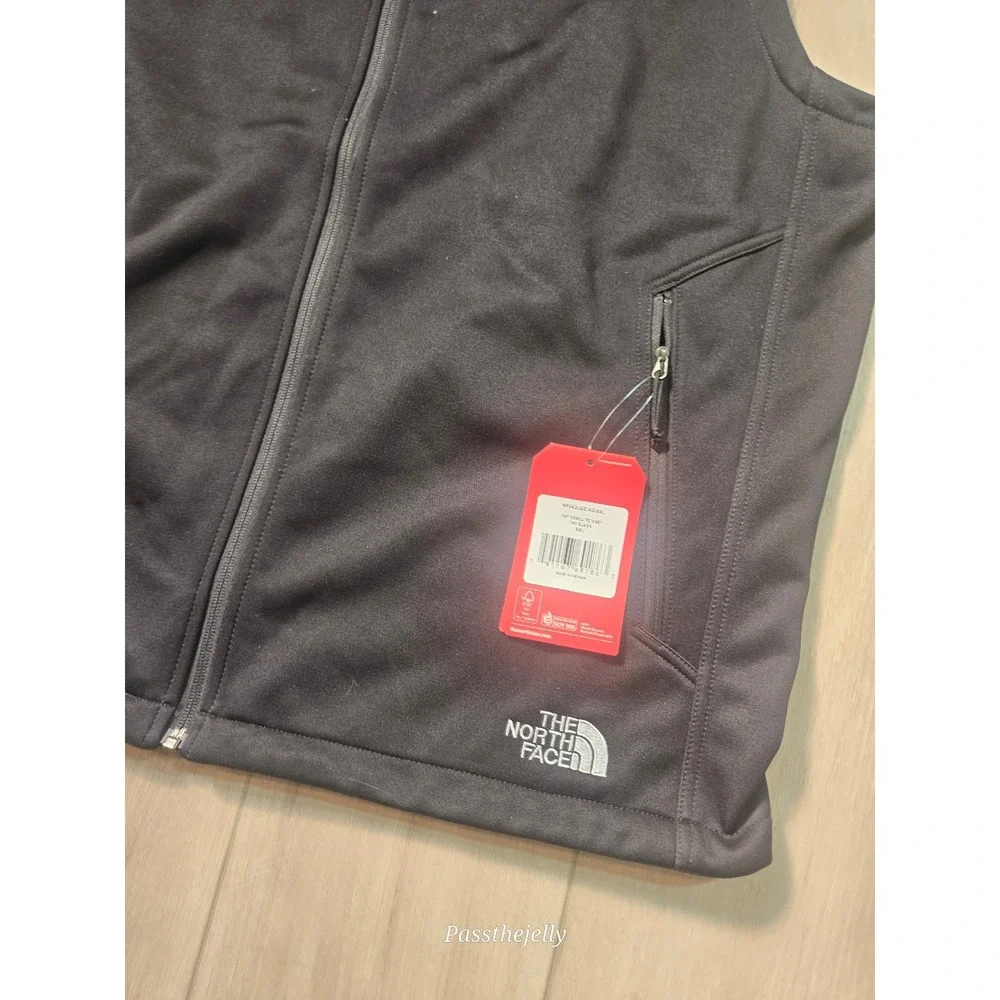 The North Face Ridgewall Full Zip Black Vest Jacket Men's Size XXL Golf Hike NWT